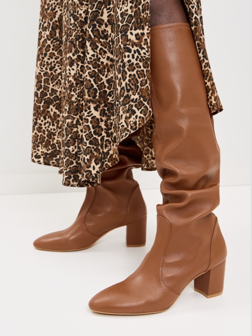 Stuart Weitzman Yuliana 60 Tall Slouch Leather Boots
